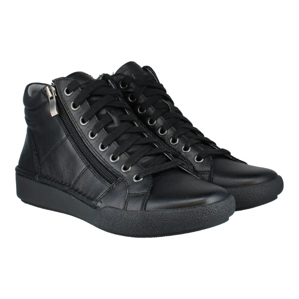 Josef Seibel Women's Claire 11 Casual Leather Trainers Boots Black