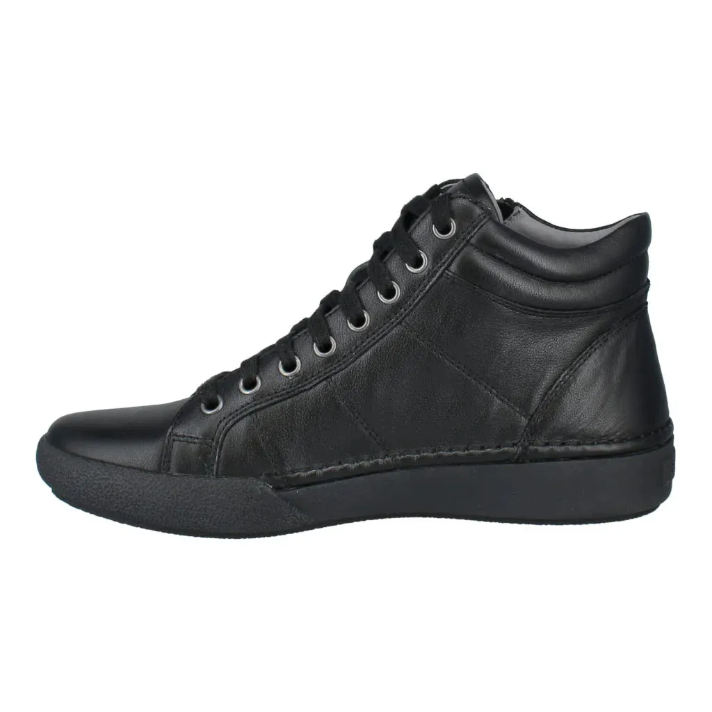 Josef Seibel Women's Claire 11 Casual Leather Trainers Boots Black
