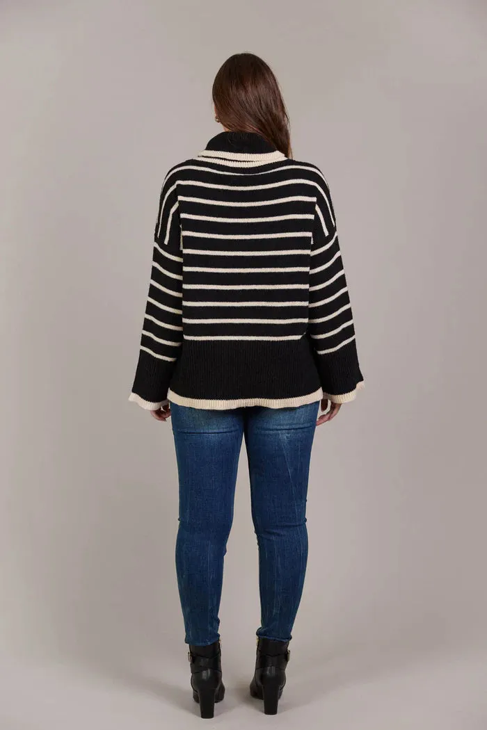 Katana Roll Neck Knit Black