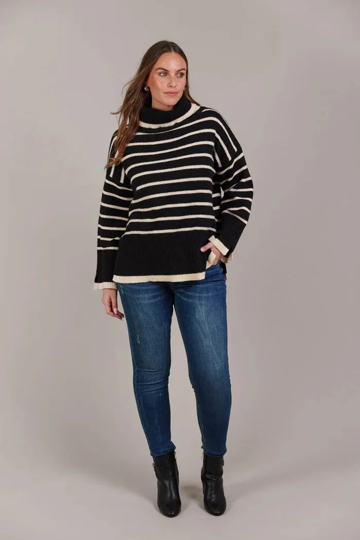 Katana Roll Neck Knit Black