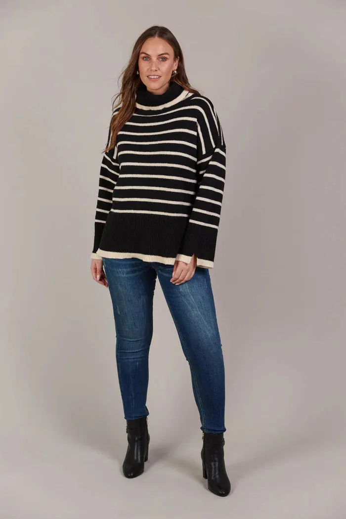 Katana Roll Neck Knit Black