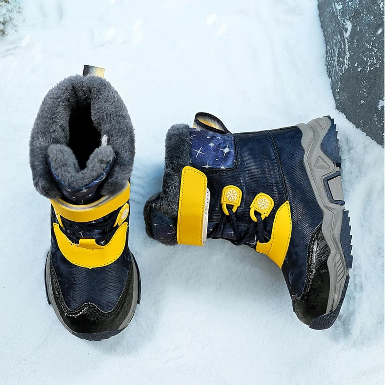 Kids Snow Boots Boys Girls Winter Warm Water-Proof Outdoor Slip esistant Cold Weather Comfortable Shoes Unisex