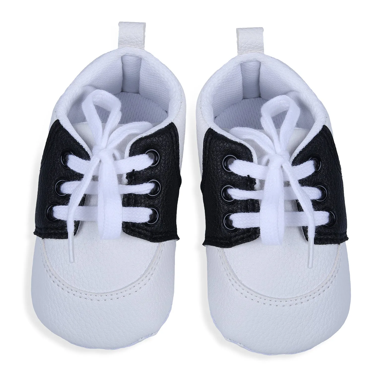 Lace-Up Stylish Leather Sneaker Shoes - Black