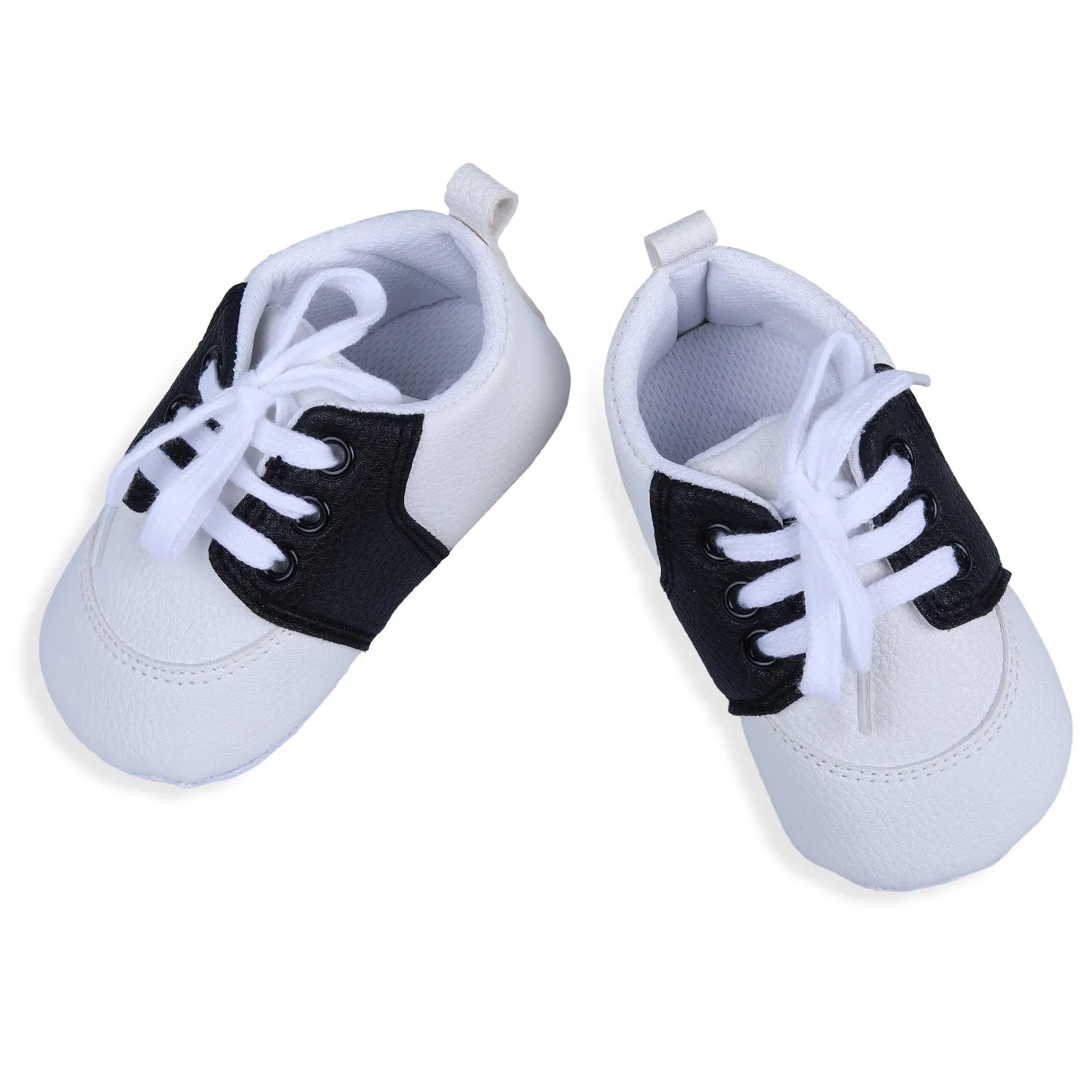 Lace-Up Stylish Leather Sneaker Shoes - Black