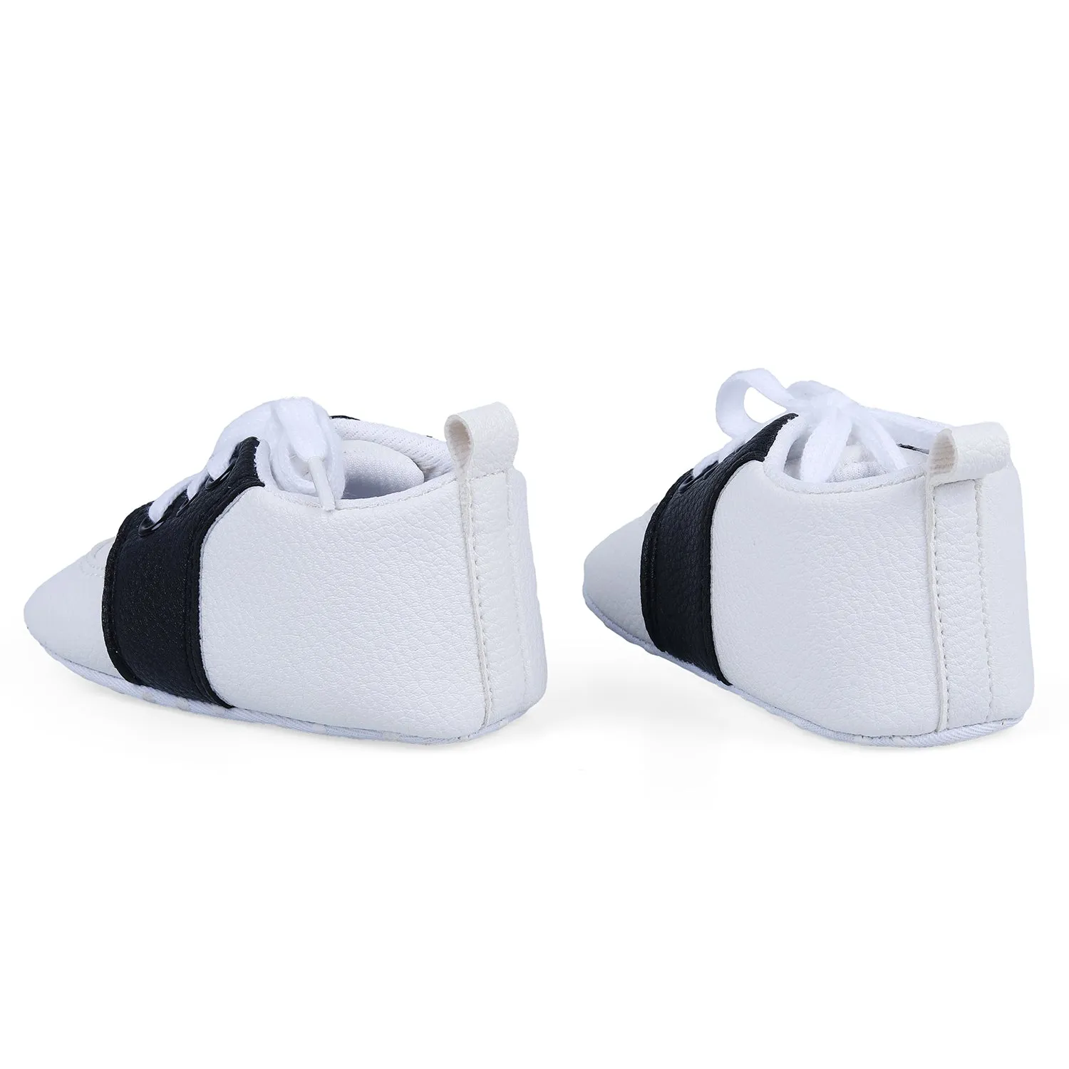 Lace-Up Stylish Leather Sneaker Shoes - Black