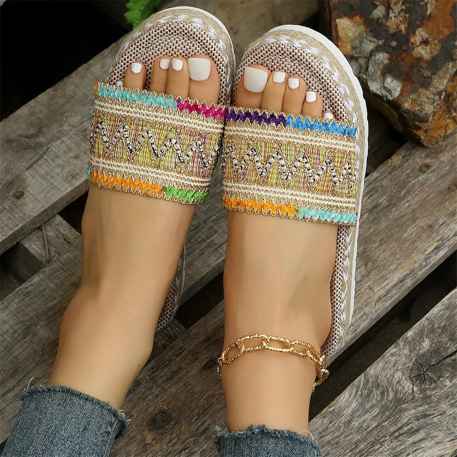 Ladmiple Sandals for Women Dressy Summer,Womens 2023 Cute Bow Knot Beach Comfy Flip Flops Casual Platform Shoes Sandals