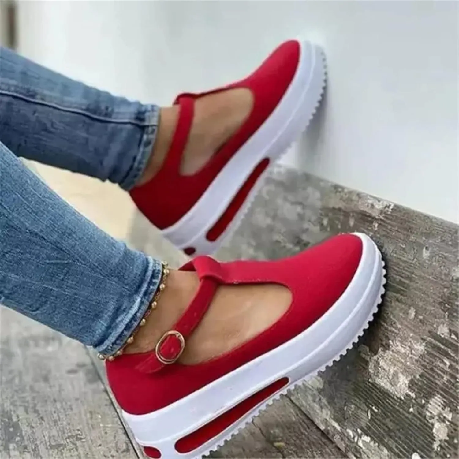 Ladmiple Sandals Women Dressy Summer 2023 Comfortable Slip On Platform Sandal Causal Travel Ankle Buckle Flip Flop Shoes