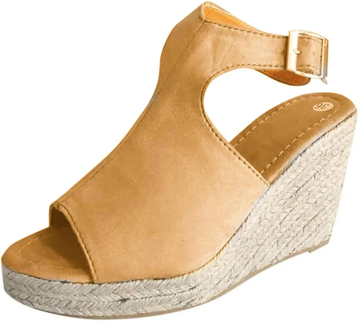 Ladmiple Sandals Women,Womens Platform Sandal High Heel Wedge Slippers Flip Flop Summer Casual Travel Ankle Buckle Shoes