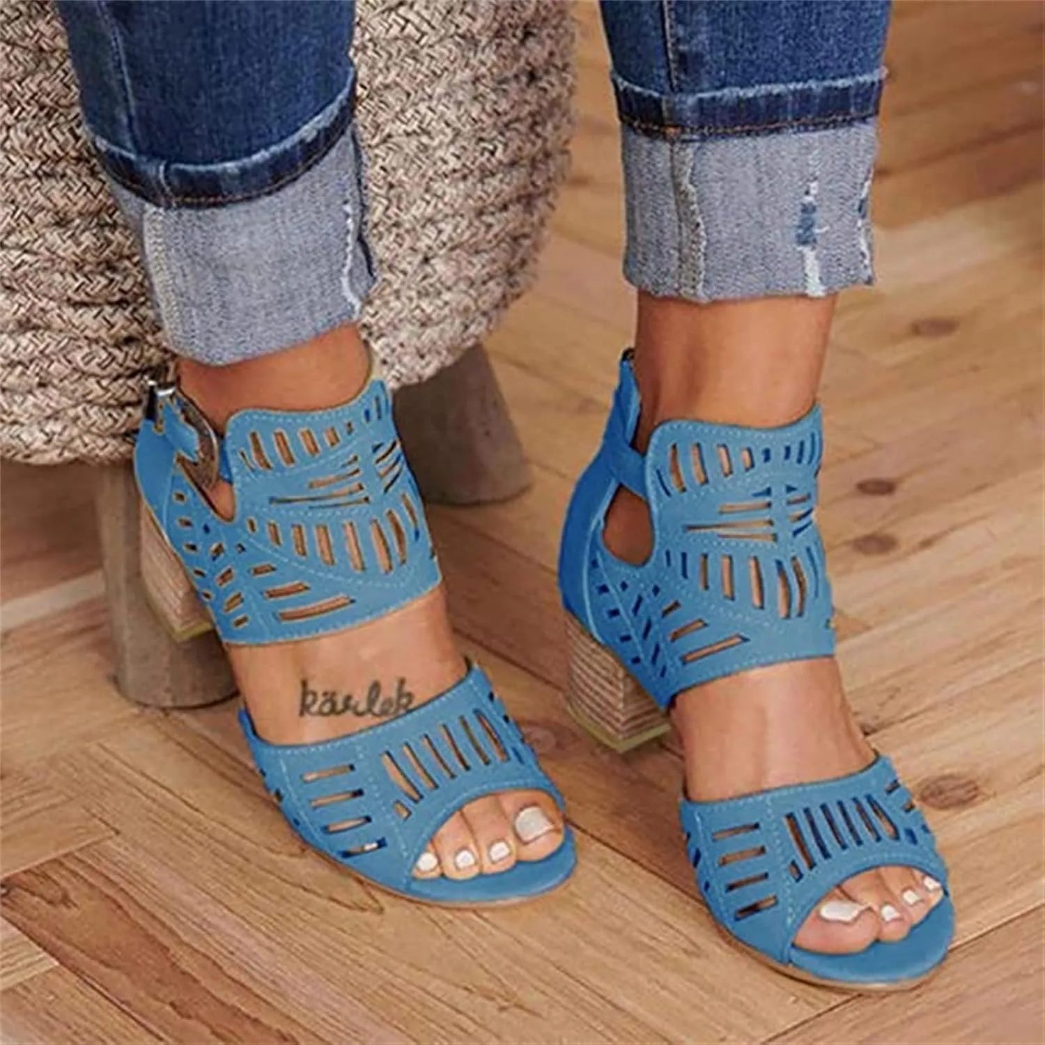 Ladmiple Wedge Sandals for Women 2023 Comfy Slip-On Hollow Out Sandal Summer Casual Beach Shoes Open Toe Dressy Platform