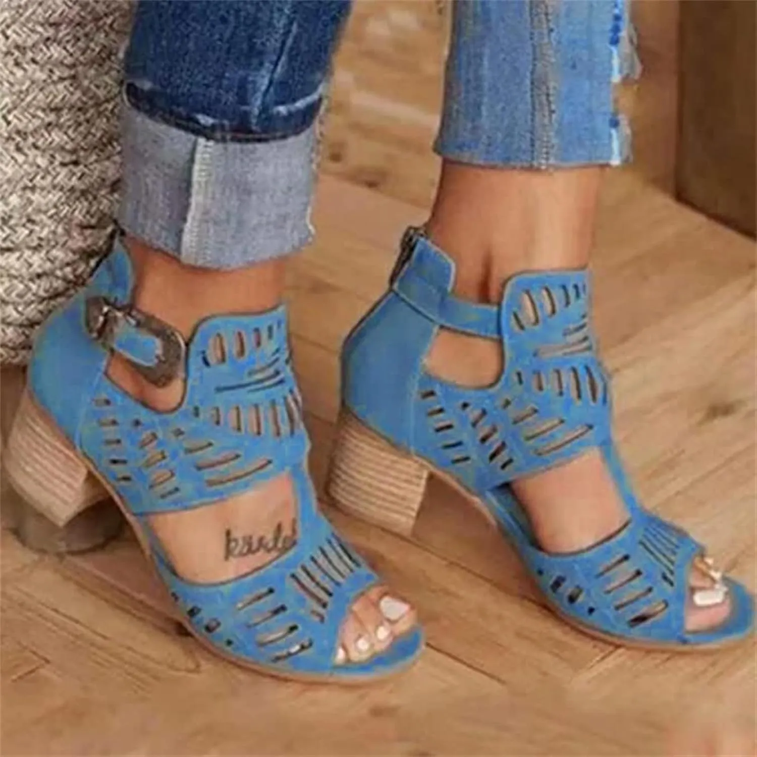 Ladmiple Wedge Sandals for Women 2023 Comfy Slip-On Hollow Out Sandal Summer Casual Beach Shoes Open Toe Dressy Platform