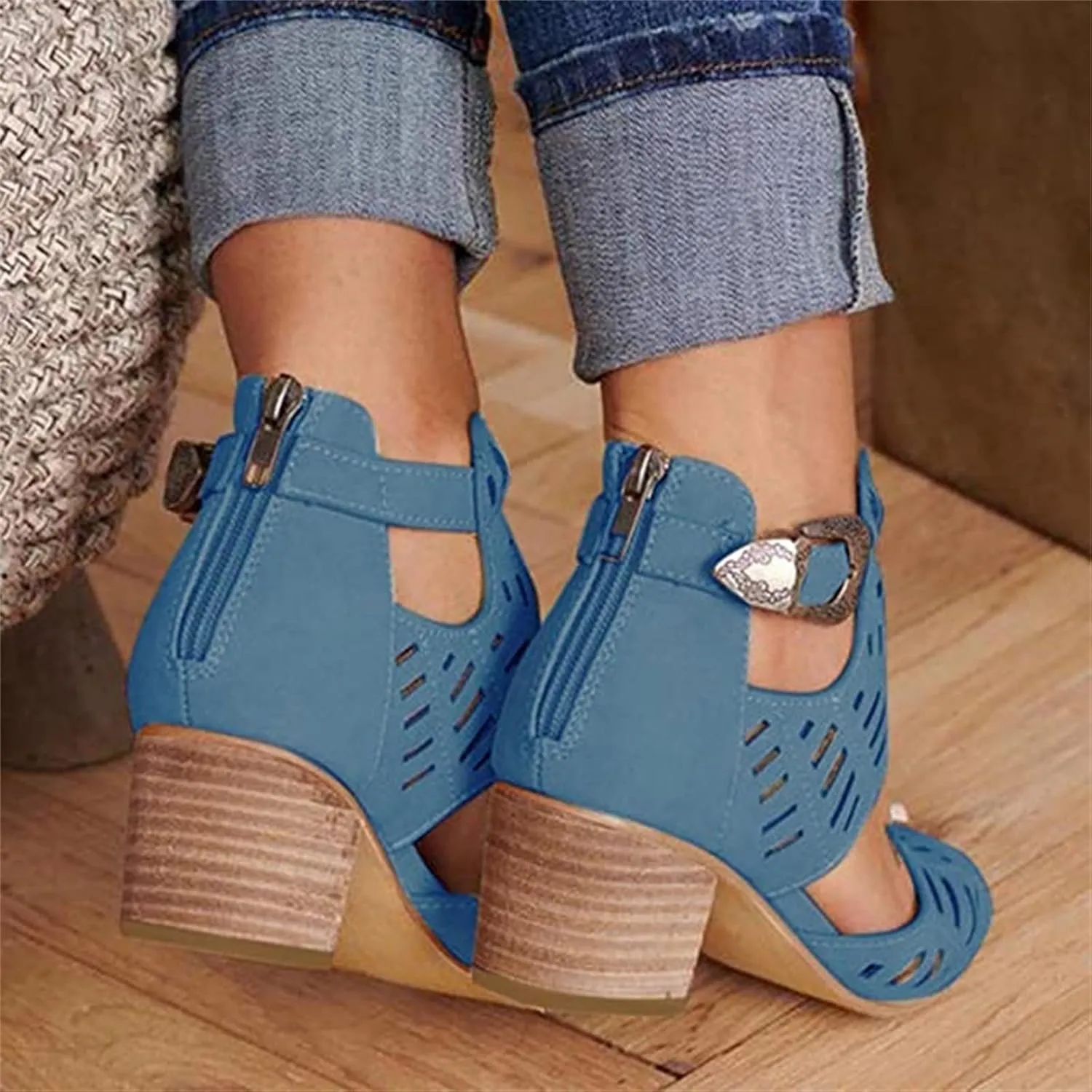 Ladmiple Wedge Sandals for Women 2023 Comfy Slip-On Hollow Out Sandal Summer Casual Beach Shoes Open Toe Dressy Platform