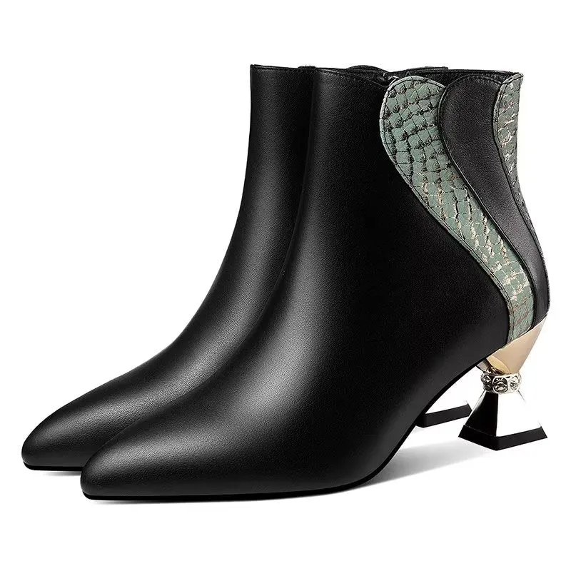 LavishLux Chic Pointed Toe High Heeled Boots