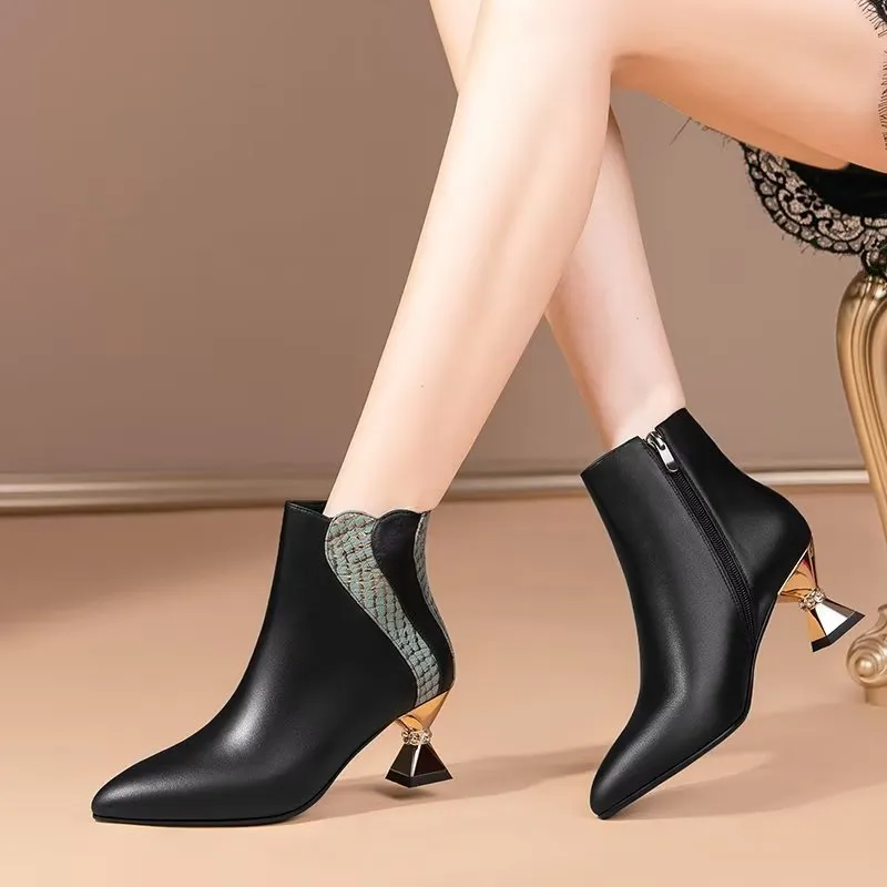 LavishLux Chic Pointed Toe High Heeled Boots