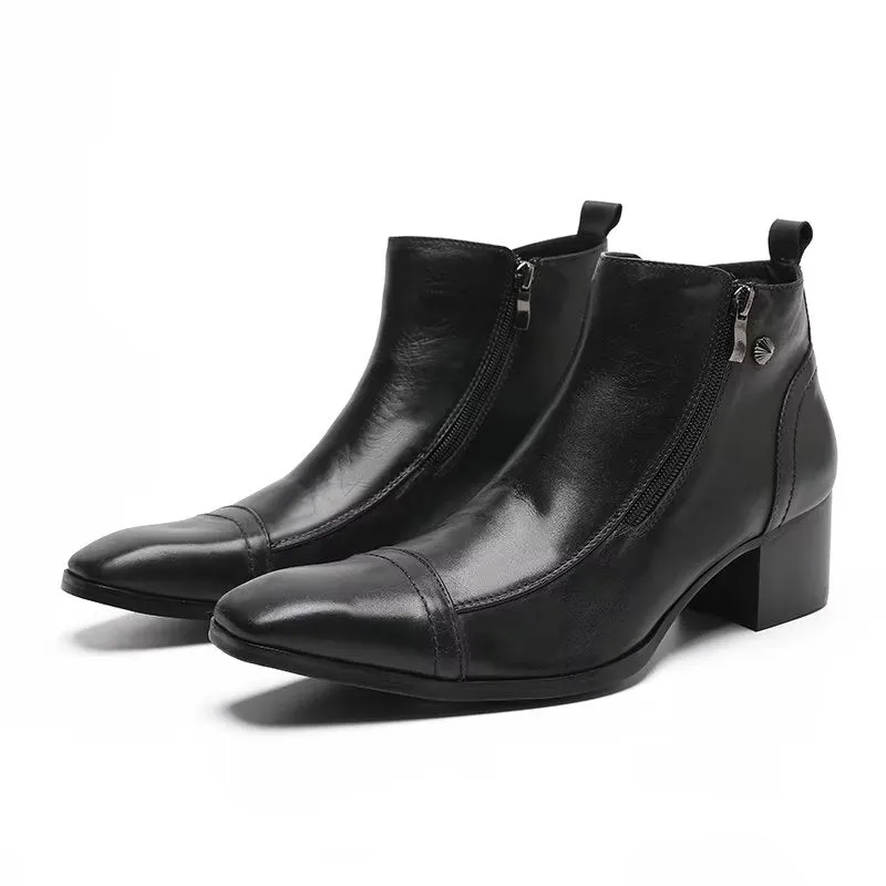 LeatherLux Classy Statement Dress Boots