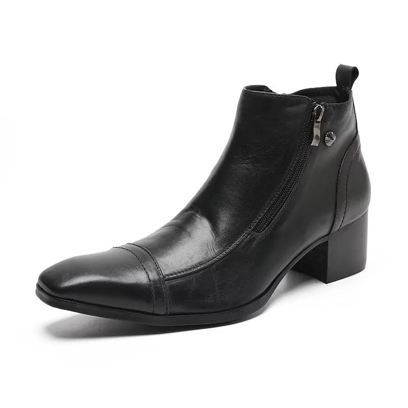 LeatherLux Classy Statement Dress Boots