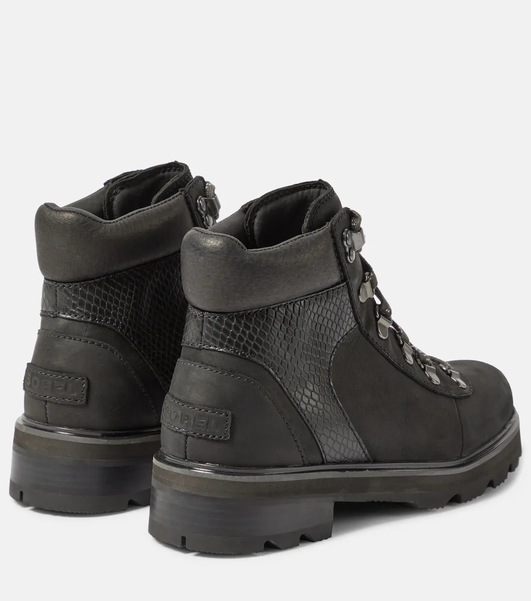 Lennox hiker stkd Sorel leather hiking boots, black
