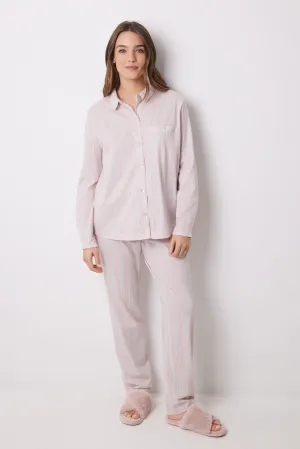 Long shirt pajamas 100% cotton striped