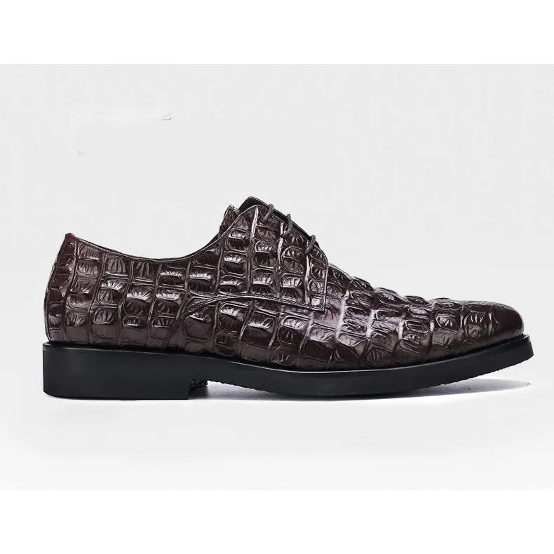 Luxe Embossed Leather Oxford Brogues