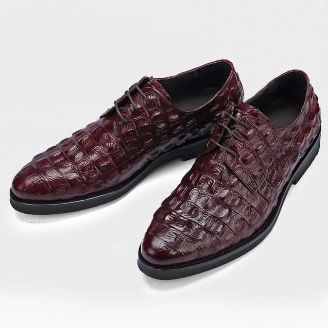 Luxe Embossed Leather Oxford Brogues