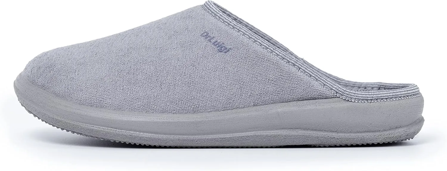 Medical Slippers for Men - Memory Foam Shoes Indoor Outdoor Italian Cotton - Made in EU - Relieves Pressure, Improves Peripheral Blood Circulation