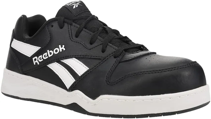 Men's Rb4162 Bb4500 Safety Composite Toe Low Cut Work Sneaker Black and White