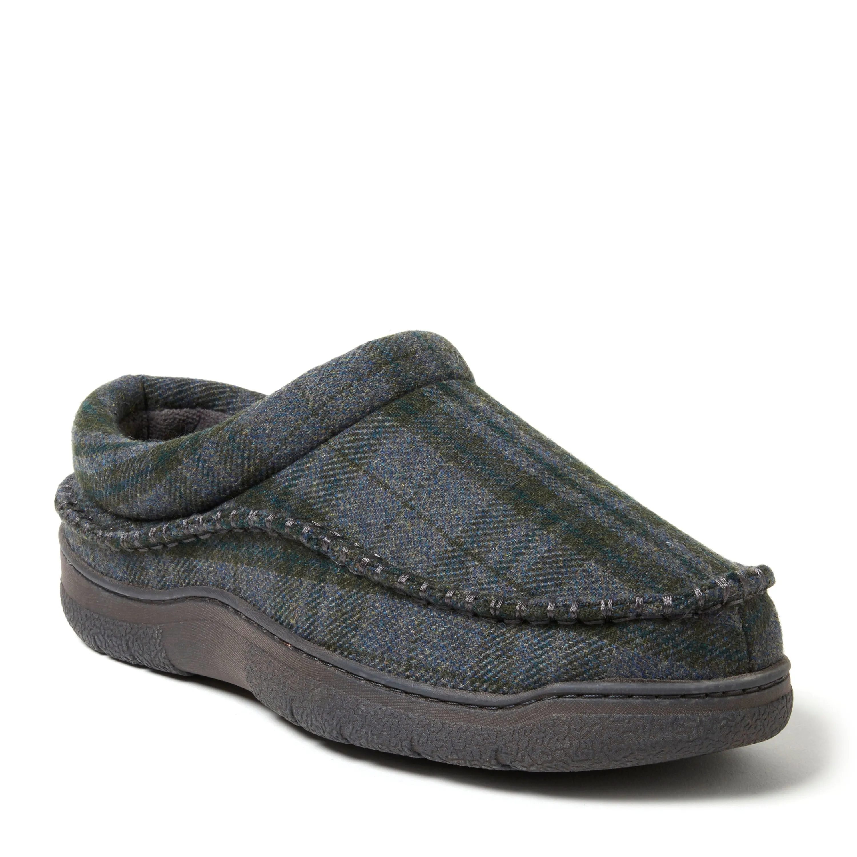 Men's Thompson Plaid Moccasin Toe Clog Slipper