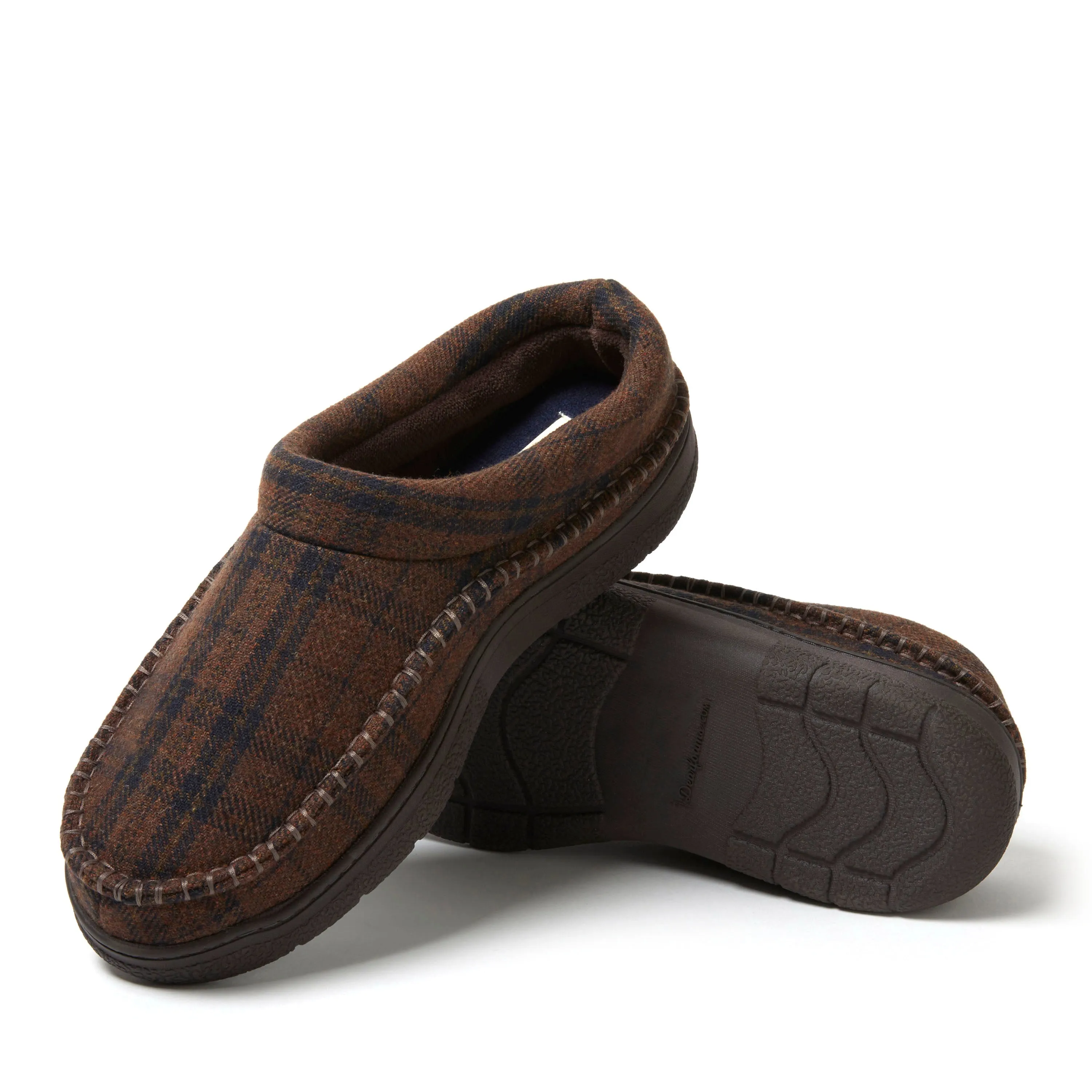 Men's Thompson Plaid Moccasin Toe Clog Slipper