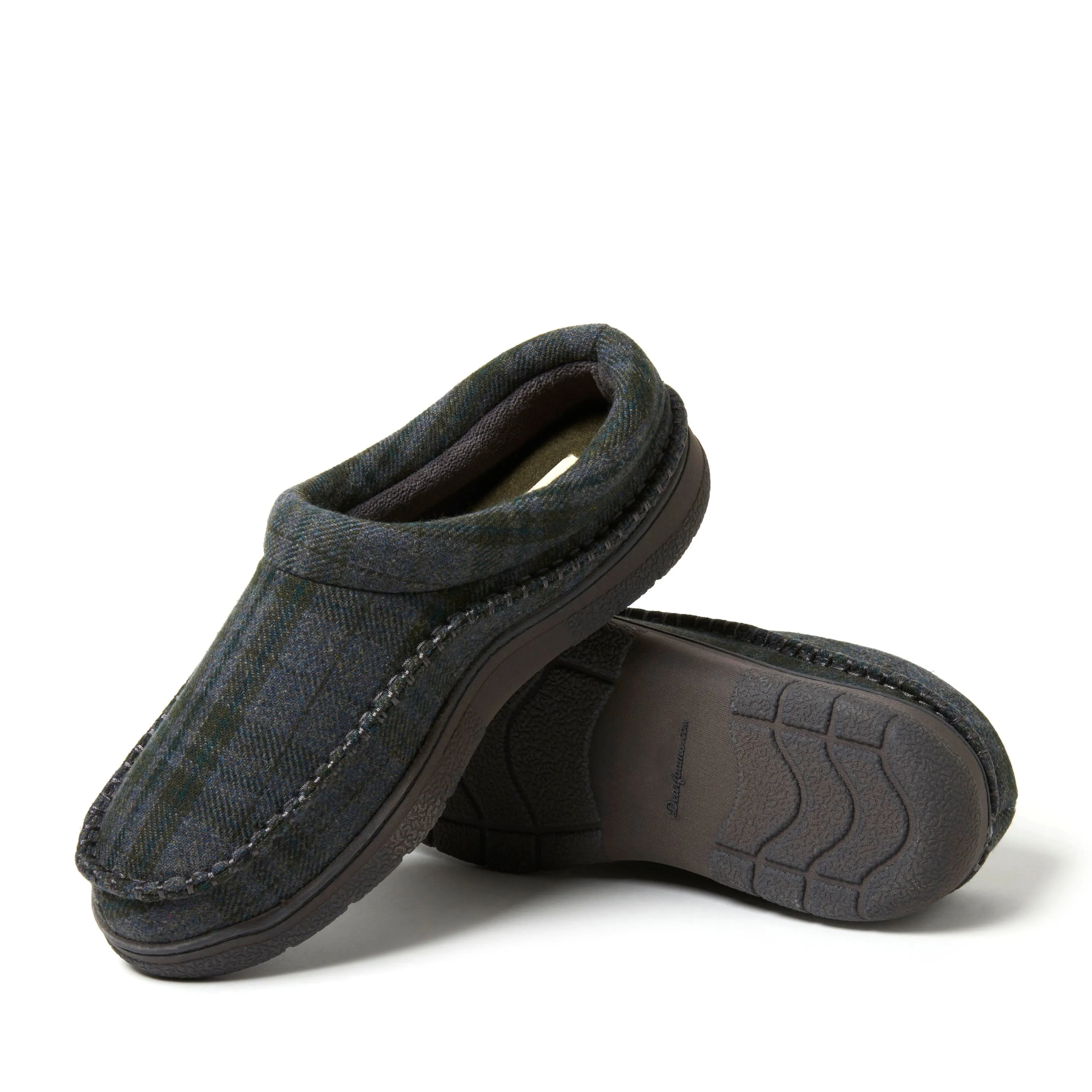 Men's Thompson Plaid Moccasin Toe Clog Slipper