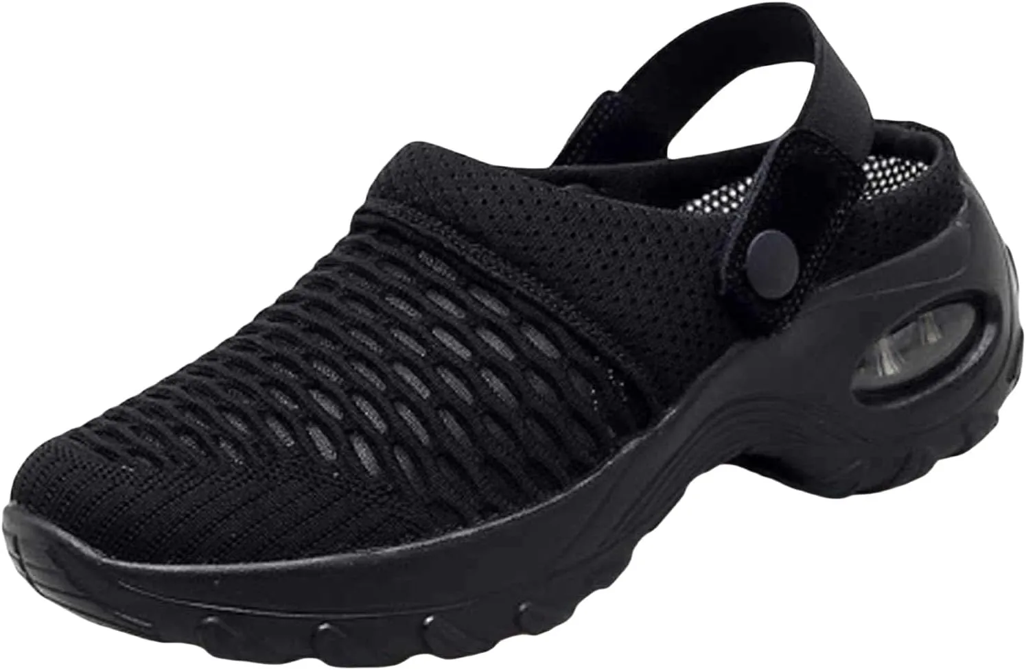 Mesh Clogs for Women Air Cushion Slip on Walking Shoes Orthopedic Stretch Casual Arch Support Reduce Back and Knee Pressure Wide Width Slippers