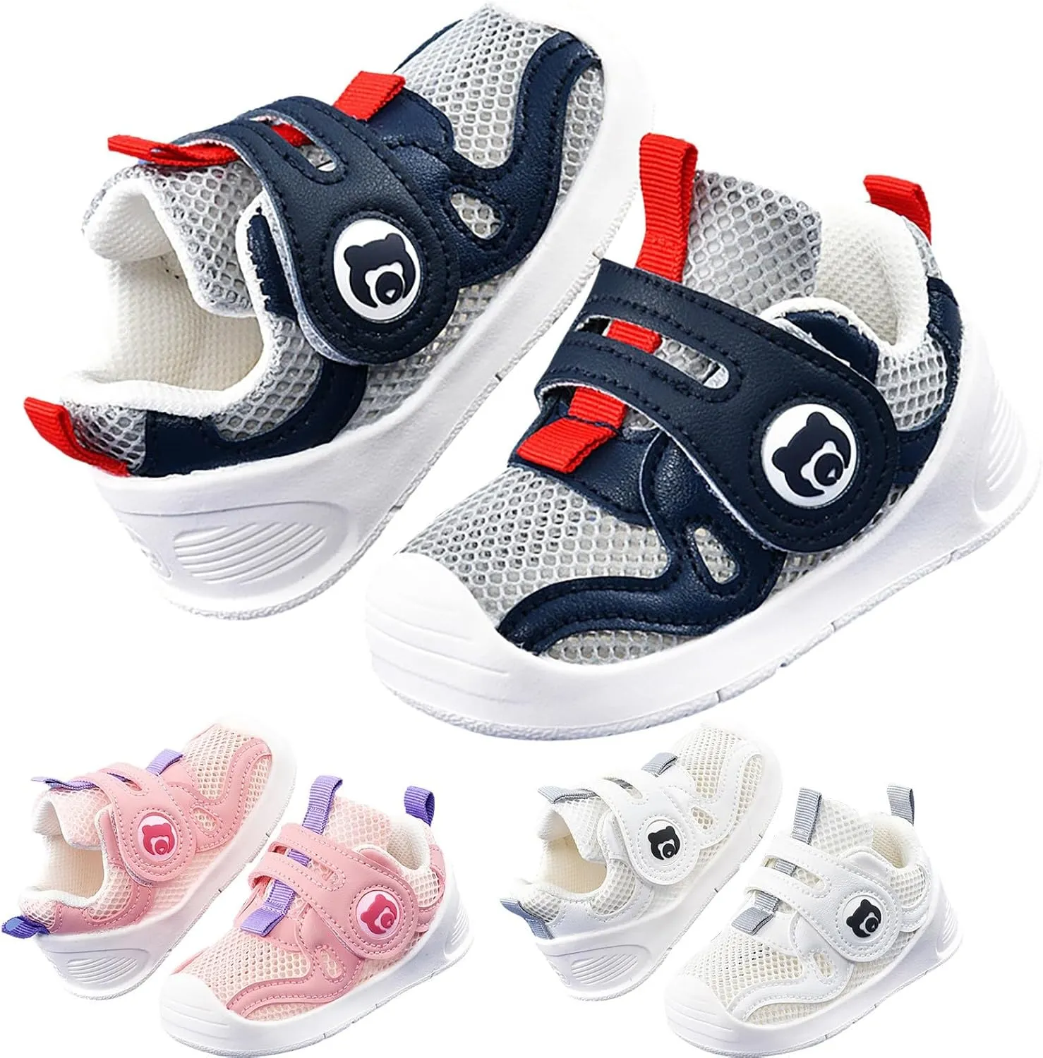 Newborns Toddler Baby Mesh Neck Walking Sandals 2025 Trendy Uk Boy Girls Sports Shoes Cute Non Slip Mesh Sandals