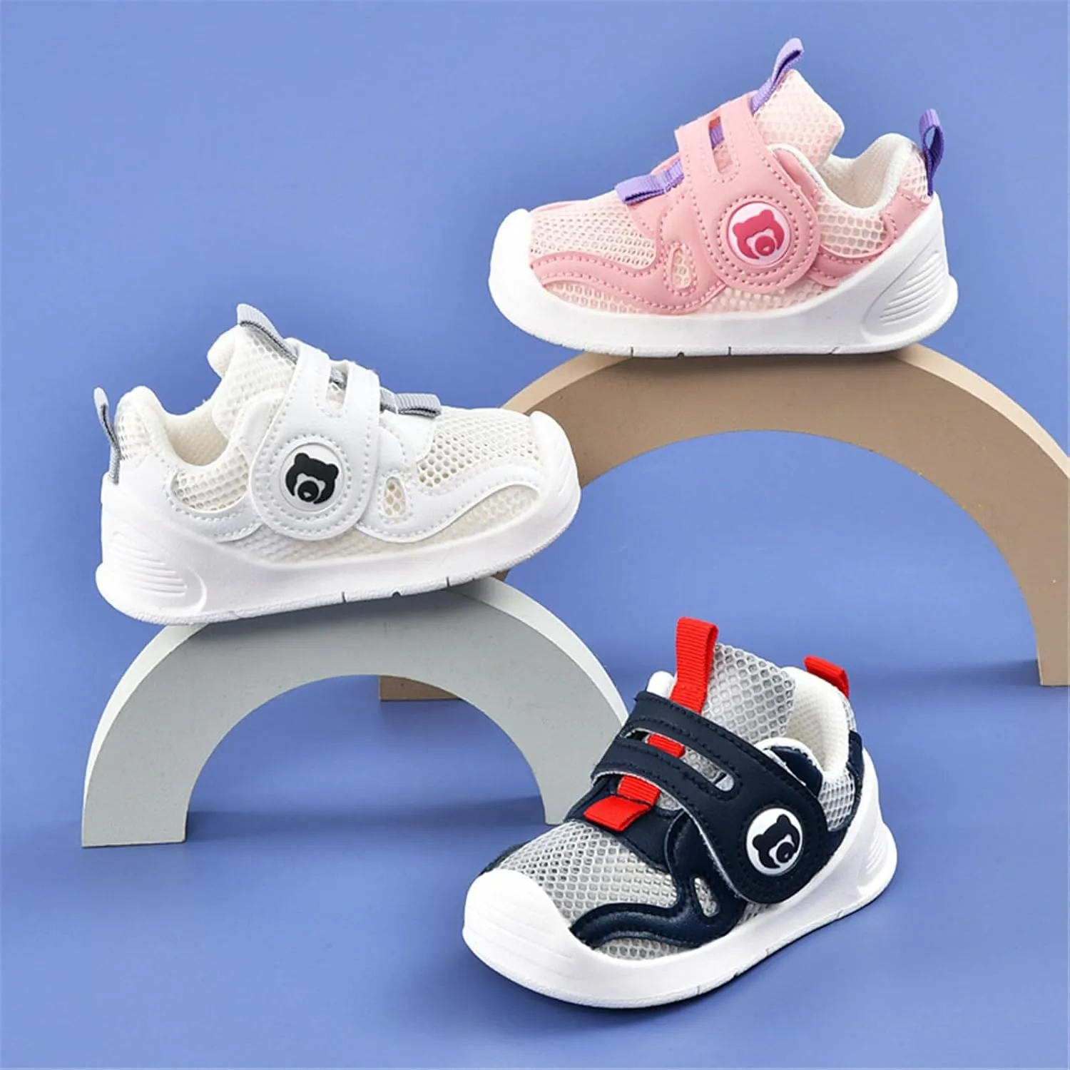 Newborns Toddler Baby Mesh Neck Walking Sandals 2025 Trendy Uk Boy Girls Sports Shoes Cute Non Slip Mesh Sandals