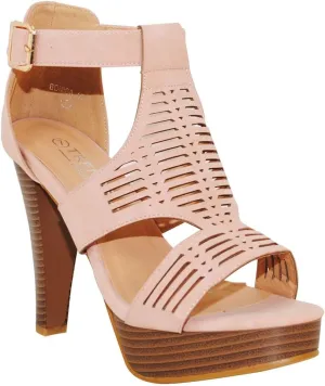 Open Toe Ankle Strap Sandal  Western Bootie Stacked Heel Open Toe Cutout Shoes