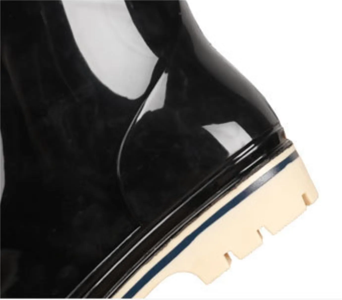 Outdoor Work Booties Women's Mid High Thickened Rain Boots Waterproof Rubber Shoes Non Slip Water Shoes Outdoor Gardening Work