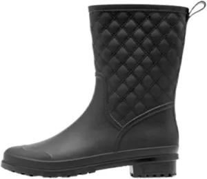Outdoor Work Booties Women's Mid Tube Anti Slip Water Shoes Plastic Waterproof Outdoor Rain Boots Outdoor Gardening Work