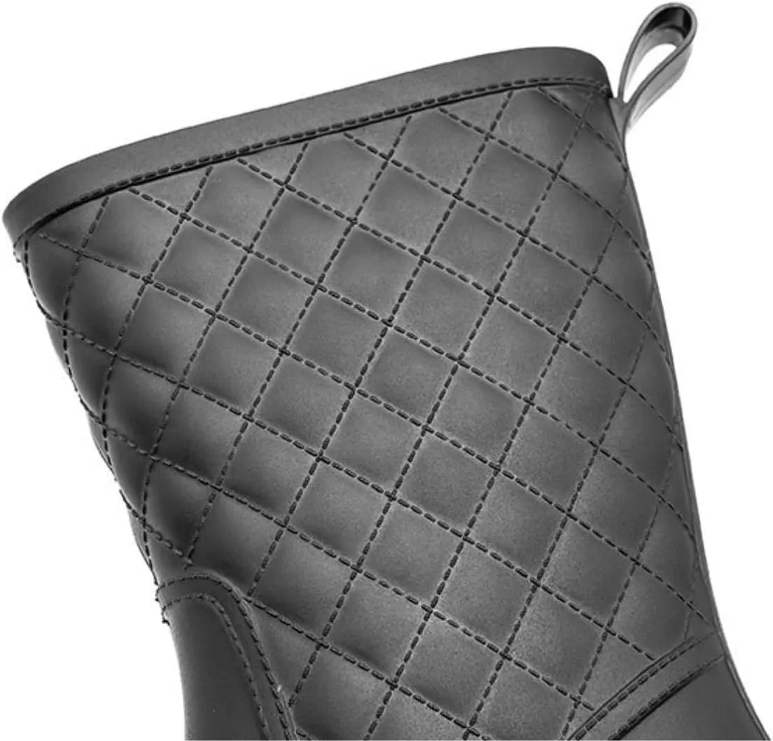 Outdoor Work Booties Women's Mid Tube Anti Slip Water Shoes Plastic Waterproof Outdoor Rain Boots Outdoor Gardening Work