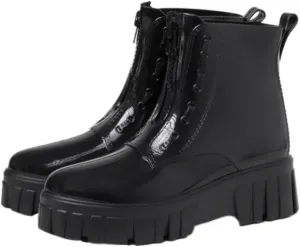 Outdoor Work Booties Women's Thick Soled Rain Boots Waterproof Mid Tube Non Slip Outdoor Water Shoes Outdoor Gardening Work