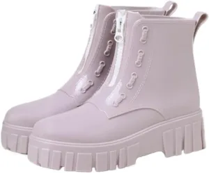 Outdoor Work Booties Women's Thick Soled Rain Boots Waterproof Mid Tube Non Slip Outdoor Water Shoes Outdoor Gardening Work