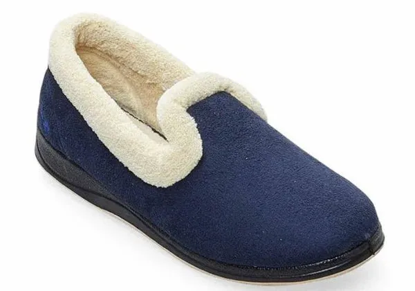 Padders Ladies Repose Navy Slippers 406/24