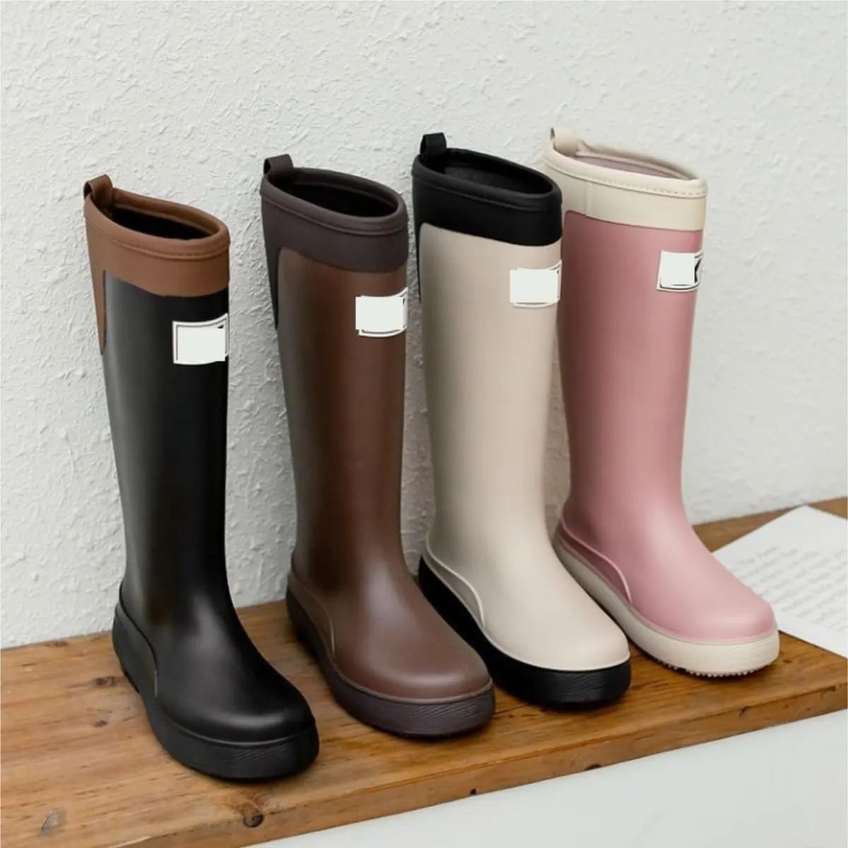 Rain Boots Footwear Women's High Top Rain Boots Outdoor Water Boots Non Slip Waterproof Rubber Shoes Outdoor Work Boots