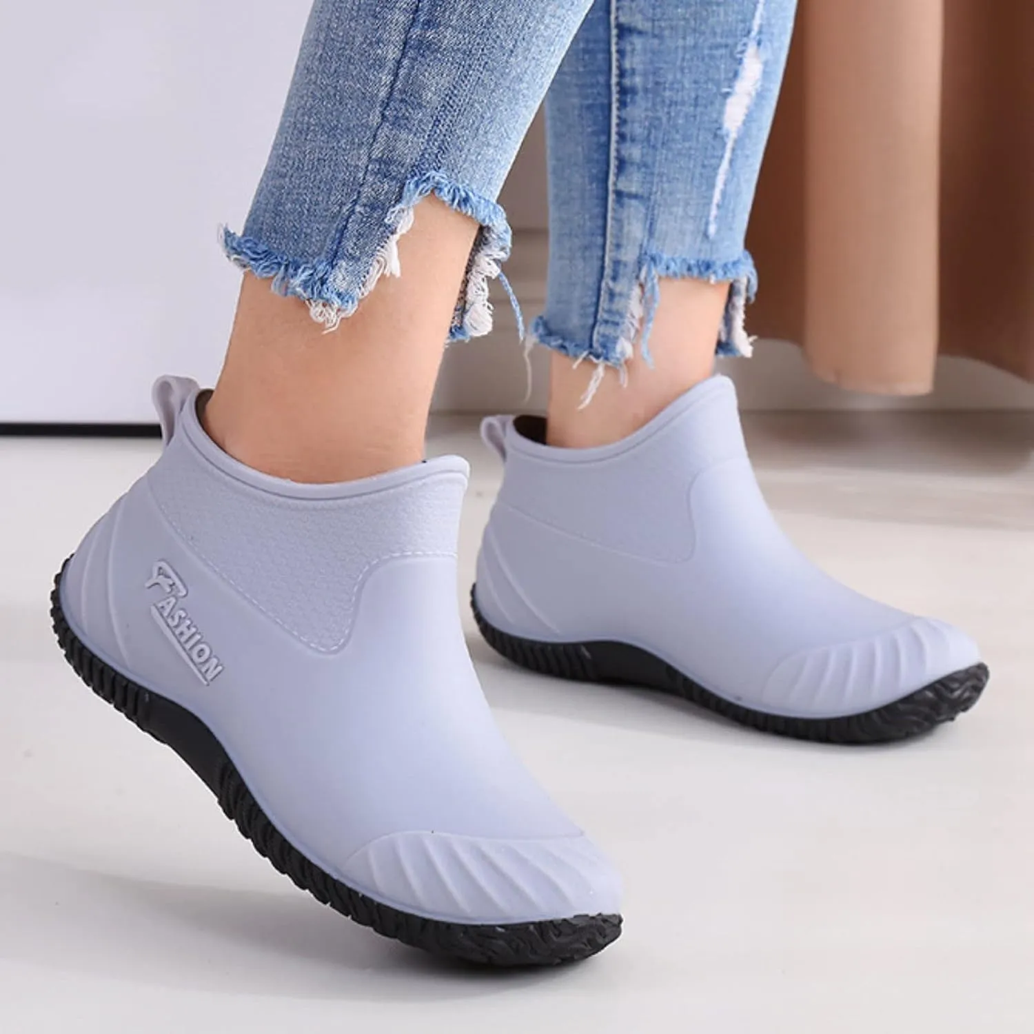 Rain Boots for Women insulated Waterproof Rubber Wellies Fashion Gardening Lightweight Warm Comfortable Wide Calf Boots Outdoor