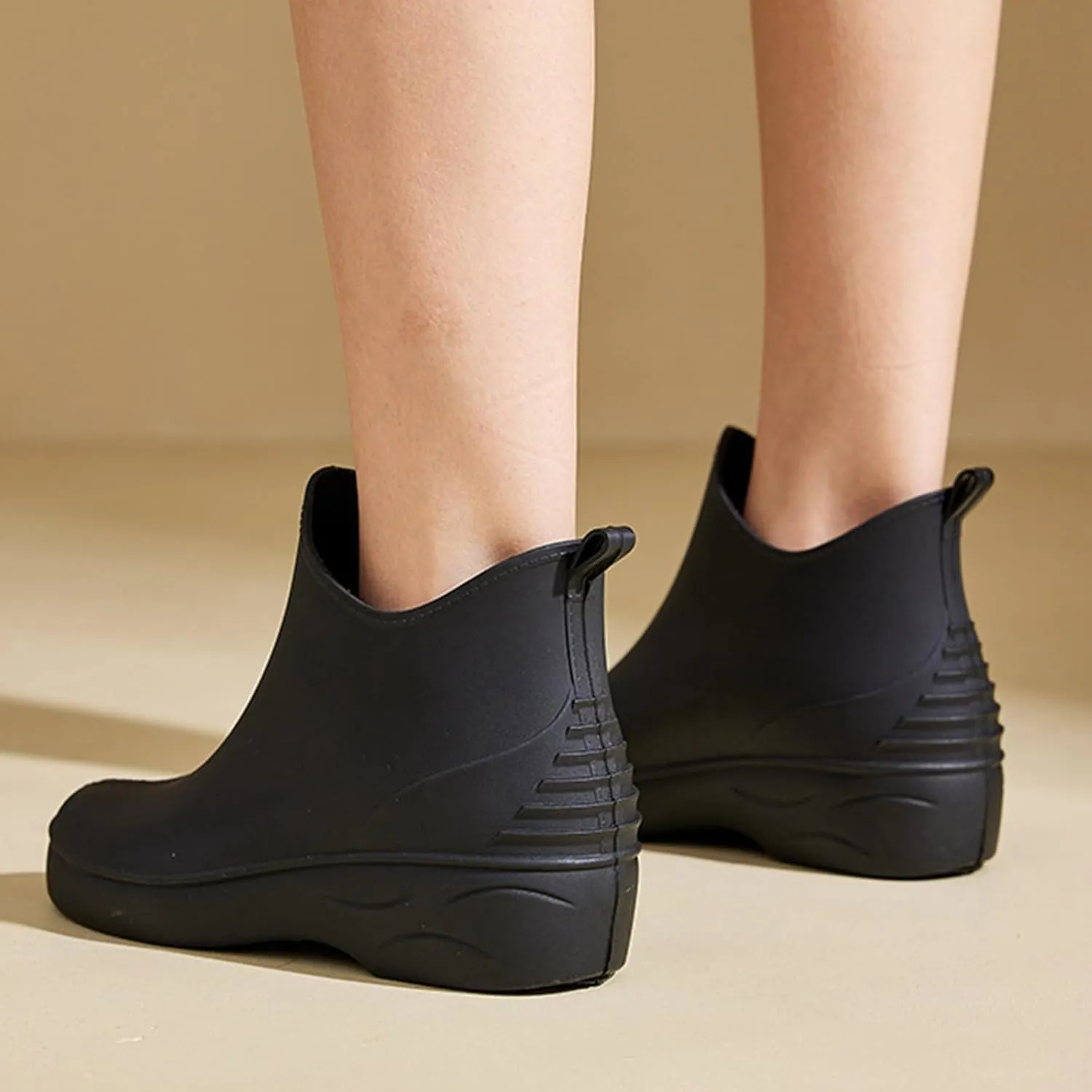 Rain Boots Women Wide Foot Mens Grounded Footwear Ankle Booties with Heel Barefoot Shoes Casual Fall Women's Mid Calf Rain Boots Waterproof Fashion Rain Boots