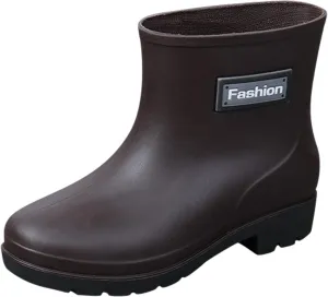 Rain Boots Women Women's Ankle Rain Boots Waterproof Garden Shoes Outdoor Work Boot Slip On Rubber Shoes