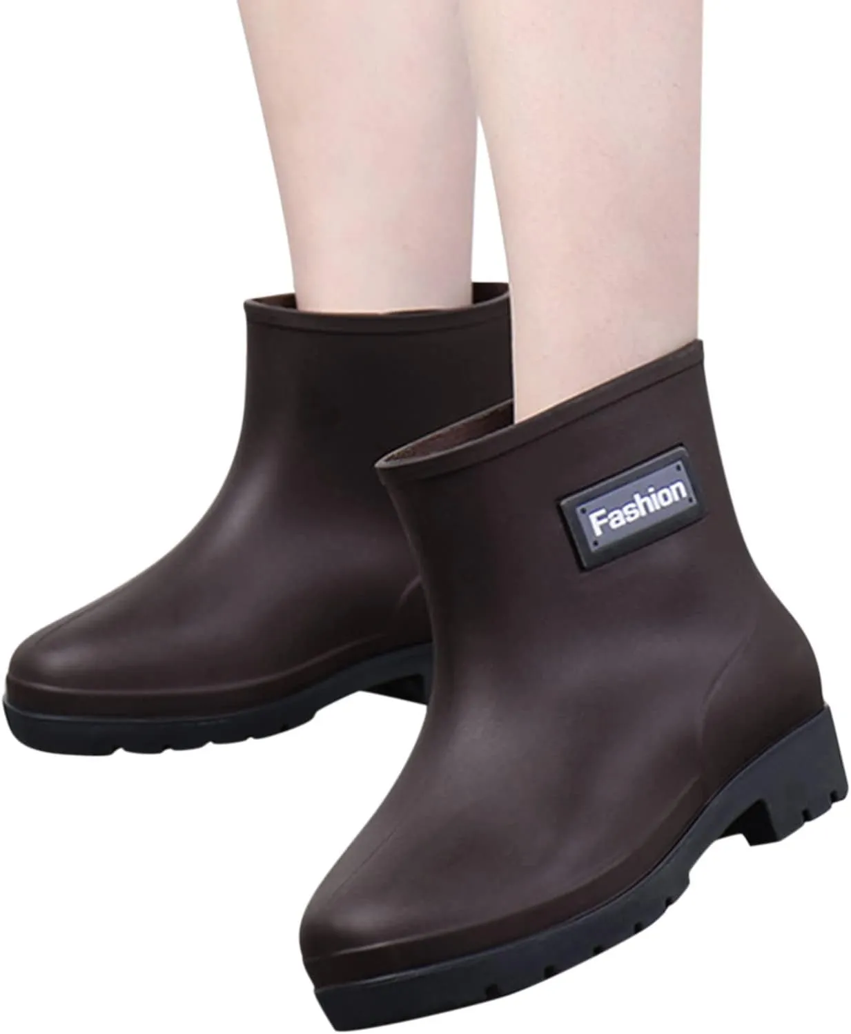 Rain Boots Women Women's Ankle Rain Boots Waterproof Garden Shoes Outdoor Work Boot Slip On Rubber Shoes