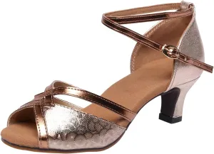 Sandals for Women 2025 Buckle Ballroom Dance Shoes Latin Performance Sandals Sparkly Dance Dancing Shoes