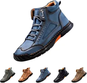 Sawbehind Mens Boots Comfortable Arch Support Handmade Waterproof Boots Casual Lightweight Hiking Outdoor Walking Sneakers