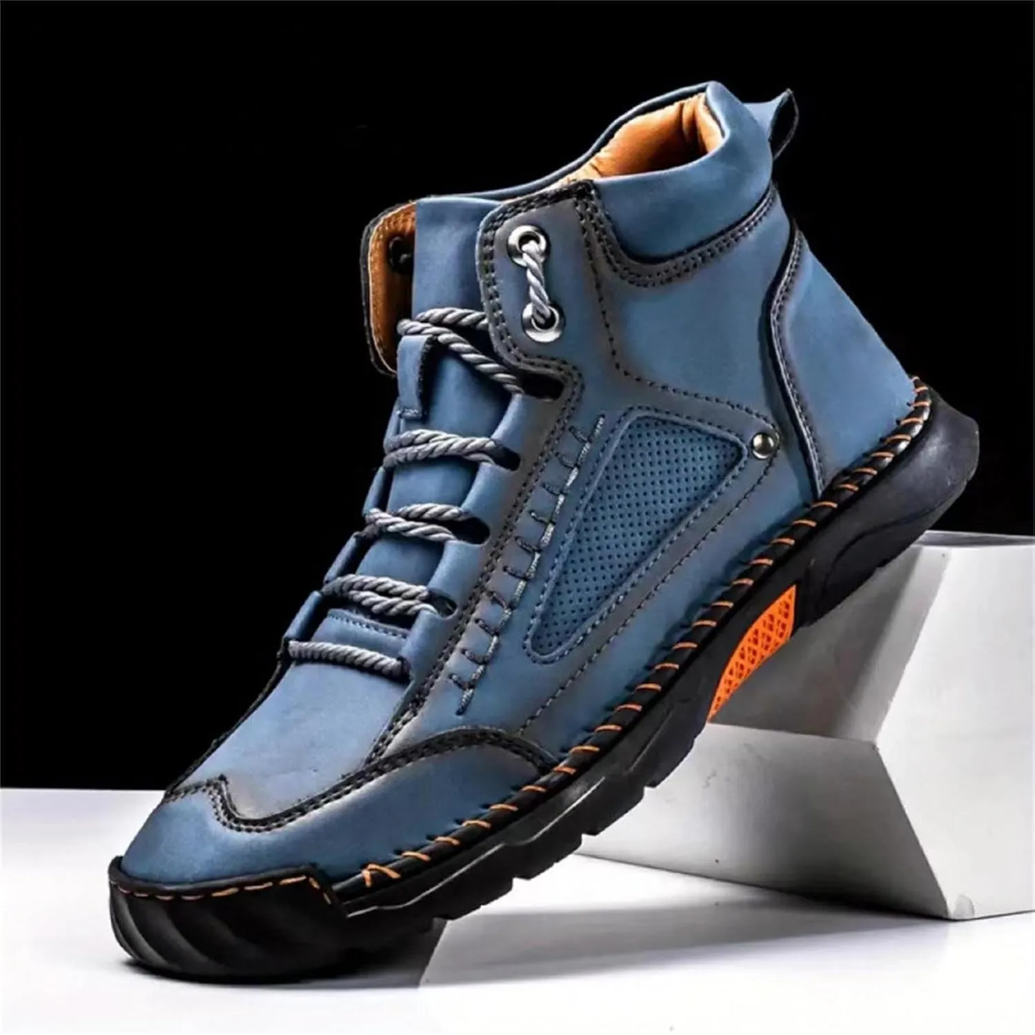 Sawbehind Mens Boots Comfortable Arch Support Handmade Waterproof Boots Casual Lightweight Hiking Outdoor Walking Sneakers