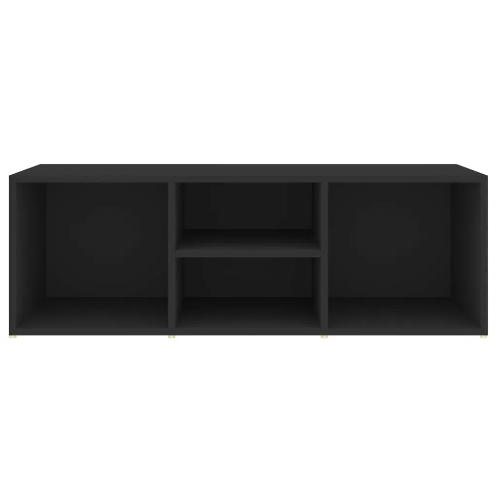 Shoe Storage Bench Black 105x35x35 cm Engineered Wood