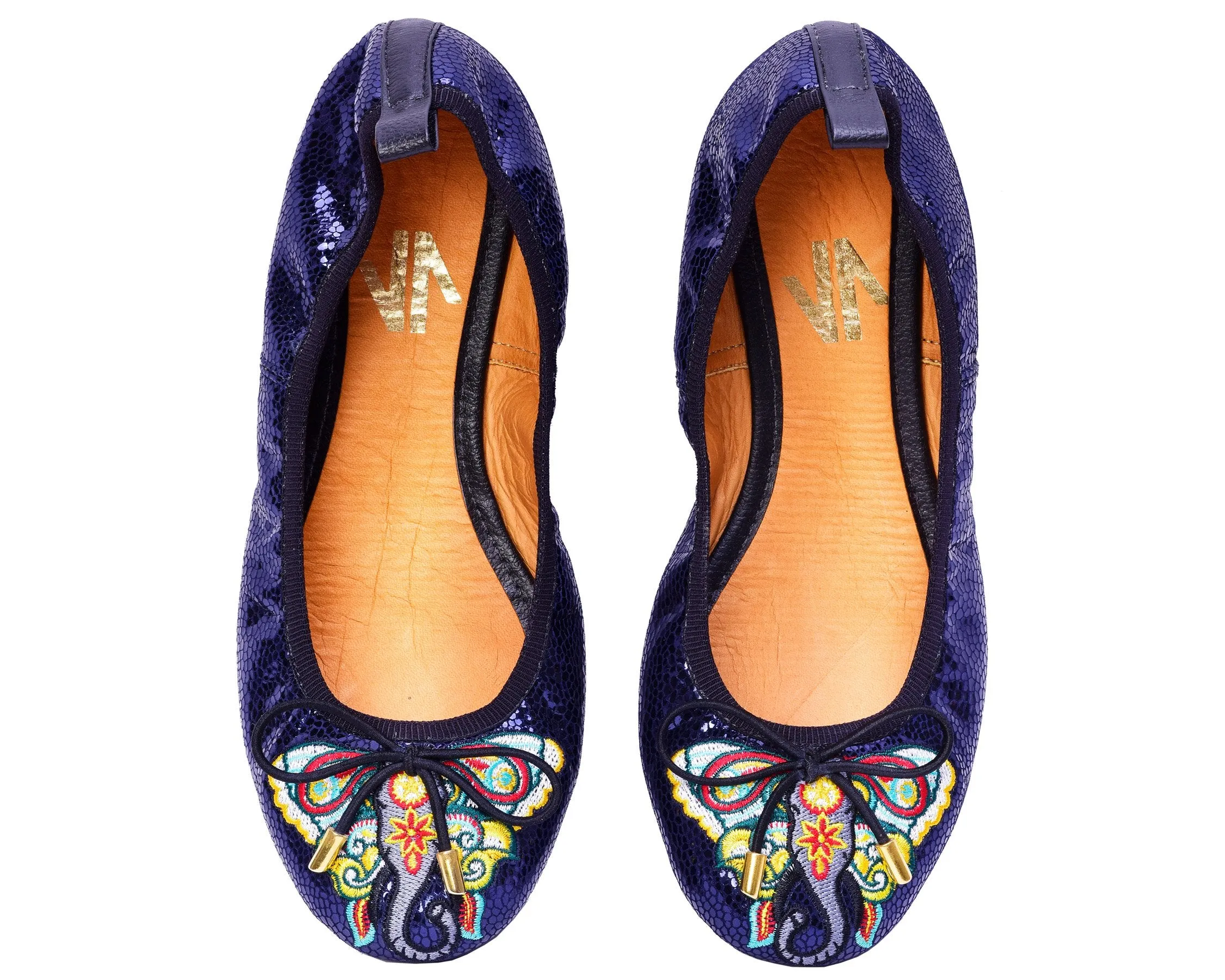 Silvia Cobos LUXURY Embroidered Leather Ballerinas