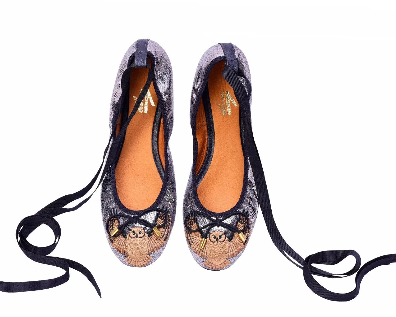 Silvia Cobos LUXURY Embroidered Leather Ballerinas