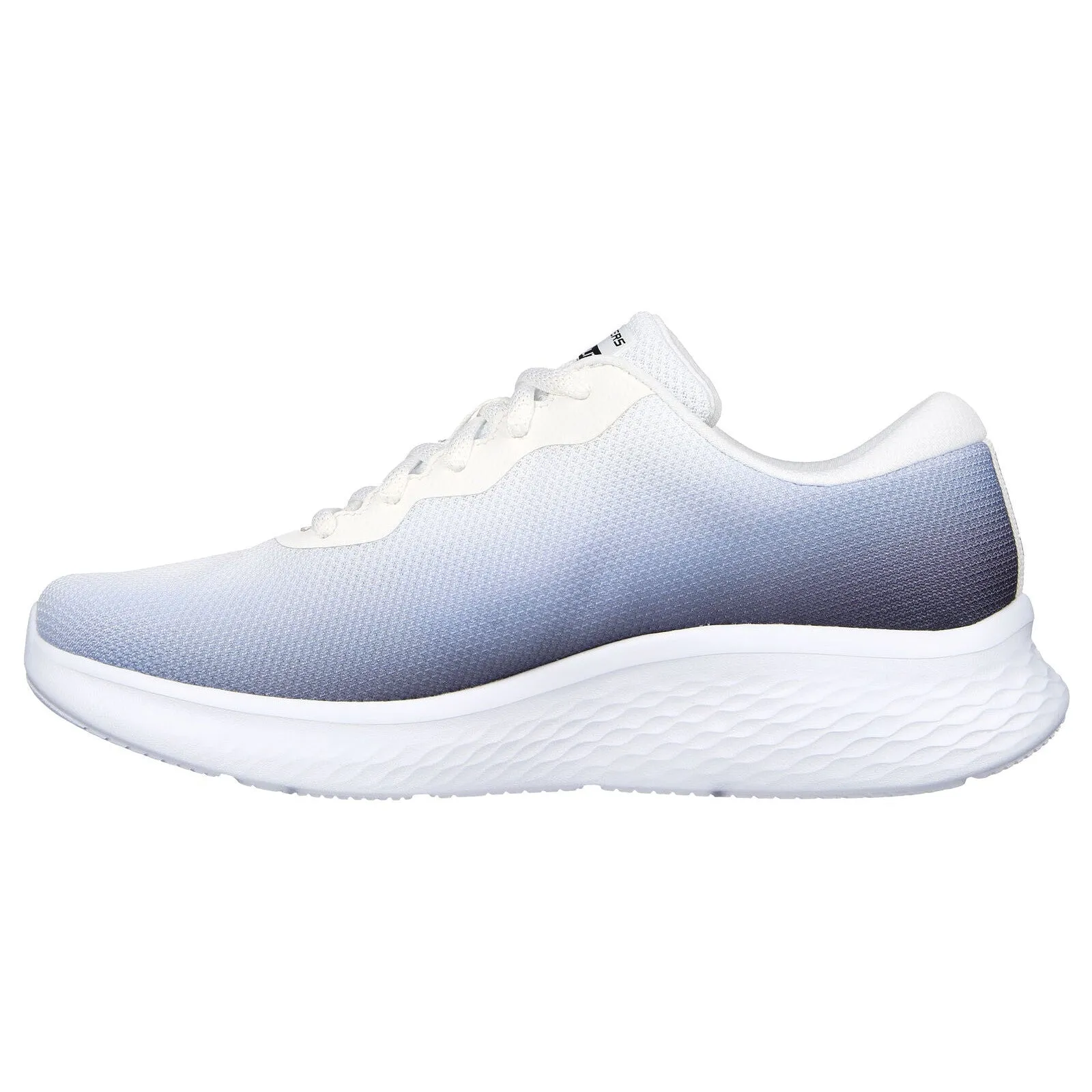 Skechers 149995 Skech Lite Pro Fade Out Ladies White And Black Textile Vegan Lace Up Trainers